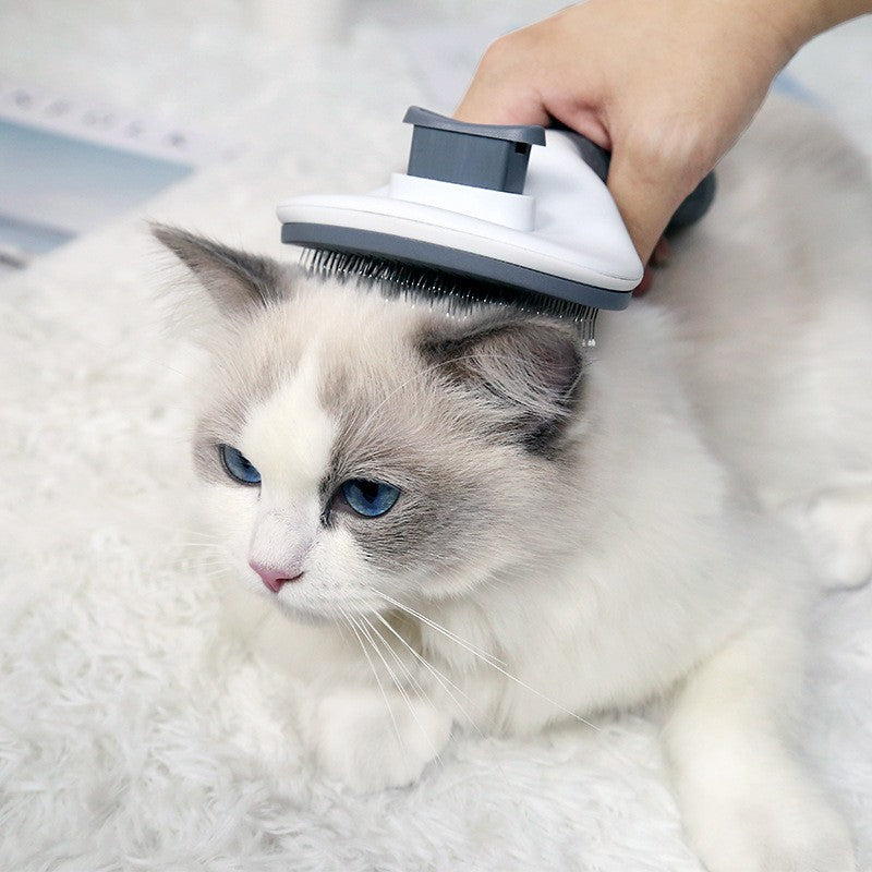 CozyPaw self-cleaning cat brush pink and grey variants