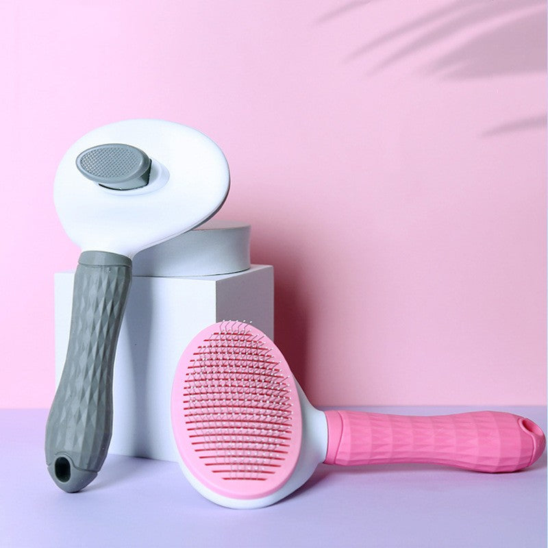 CozyPaw cat brush grey color ergonomic handle